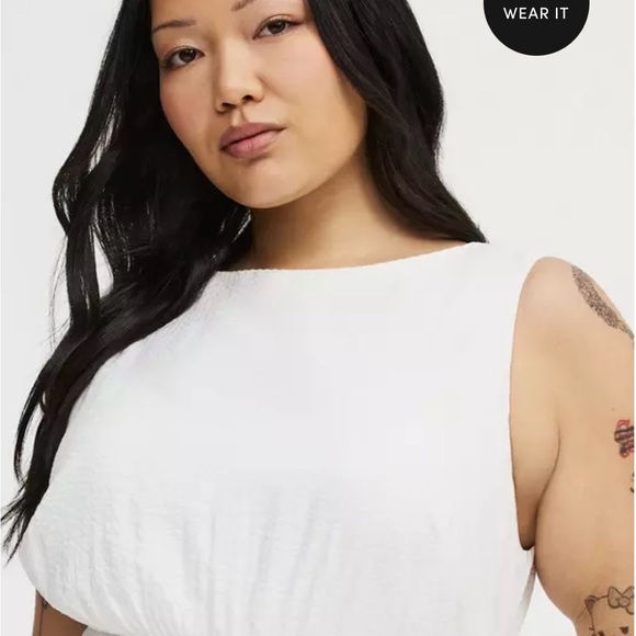 Torrid Sleeveless White Waist-Defined Midi Dress size 3 and 4 available NWT - Picture 4 of 7